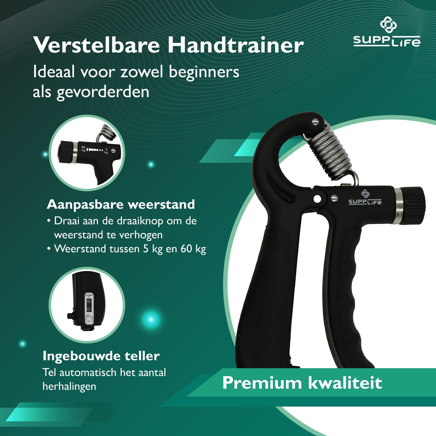 Supplife 5-Delige Fitness Handtrainer Set