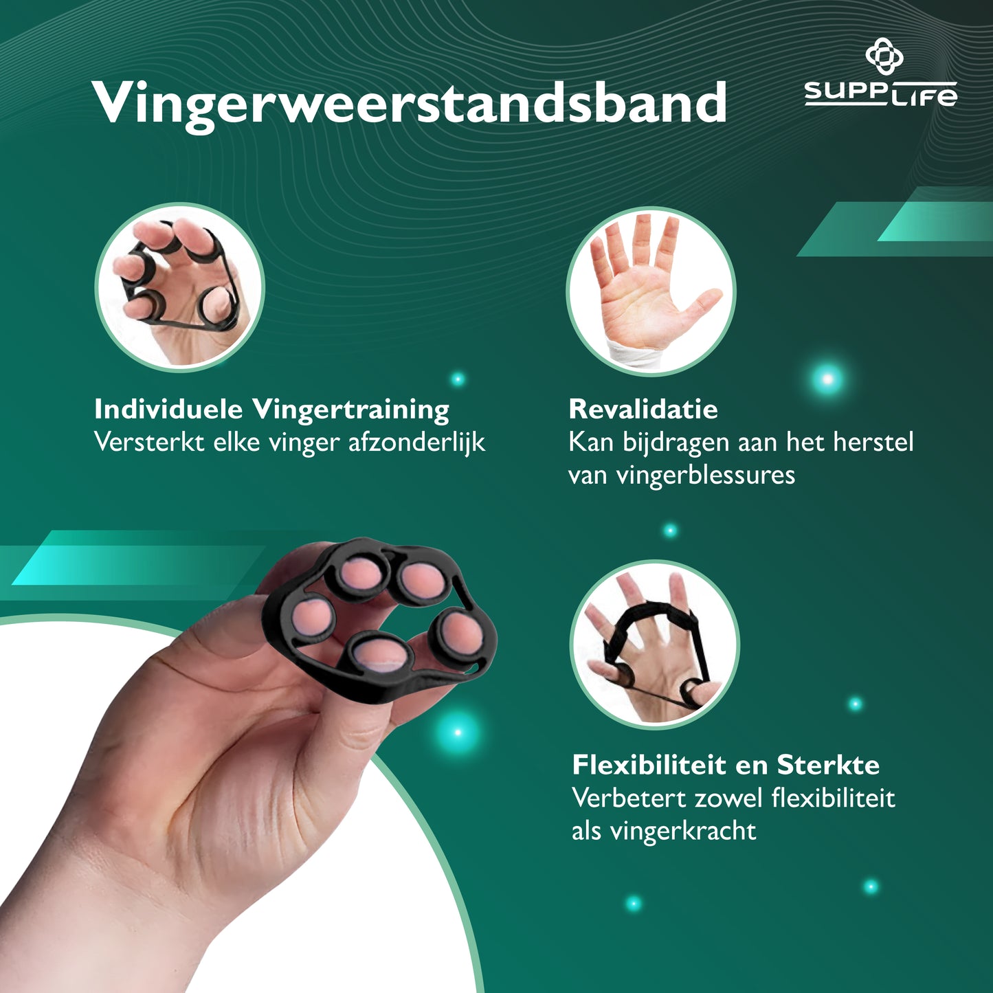 Supplife 5-Delige Fitness Handtrainer Set