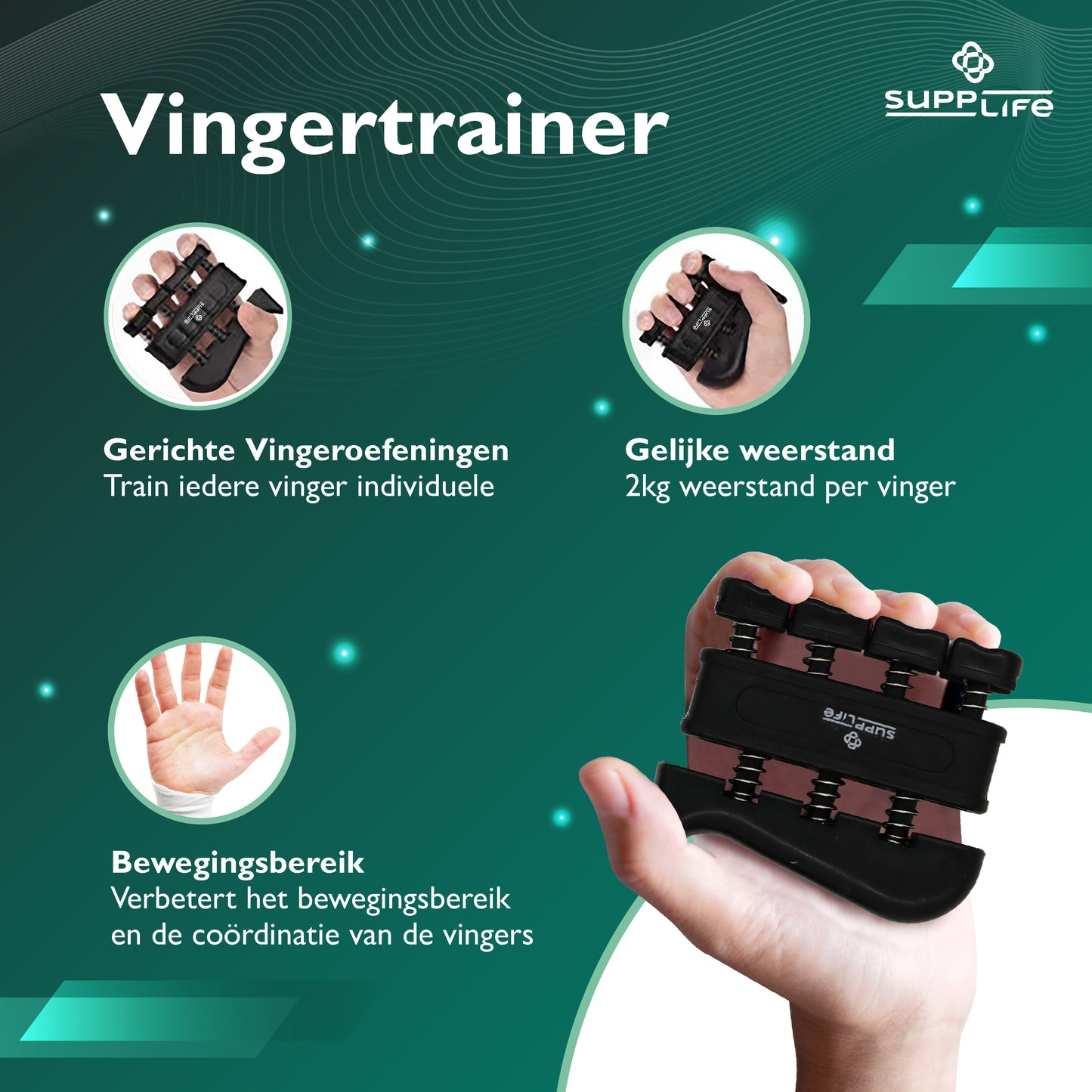 Supplife 5-Delige Fitness Handtrainer Set